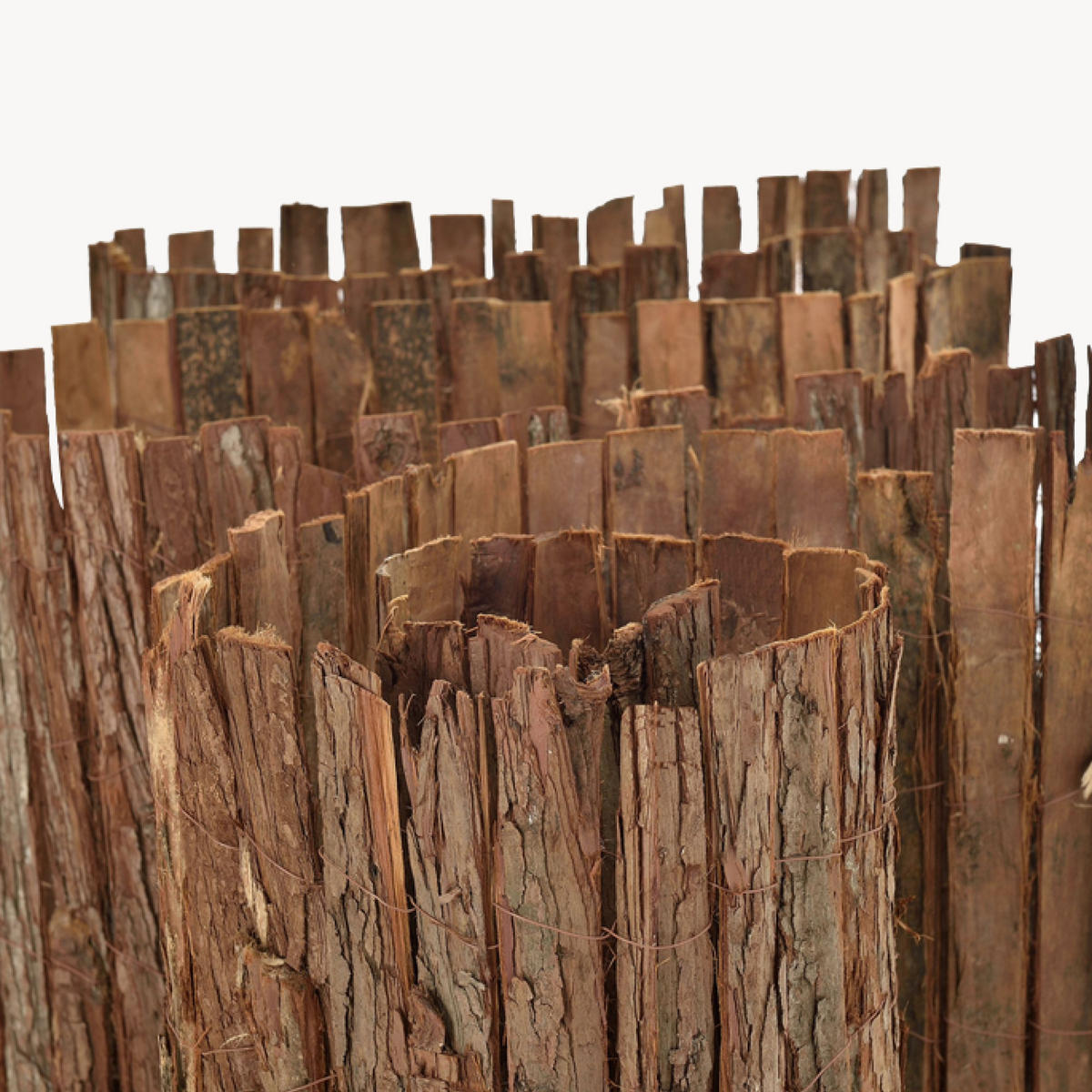 RINDENZAUN Zamora - Dunkelbraun, Naturmaterialien (500/150cm) - casa.pro