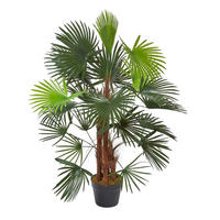 KUNSTPALME Rhapis, 90 cm - Grün, Kunststoff (90cm) - Homescapes