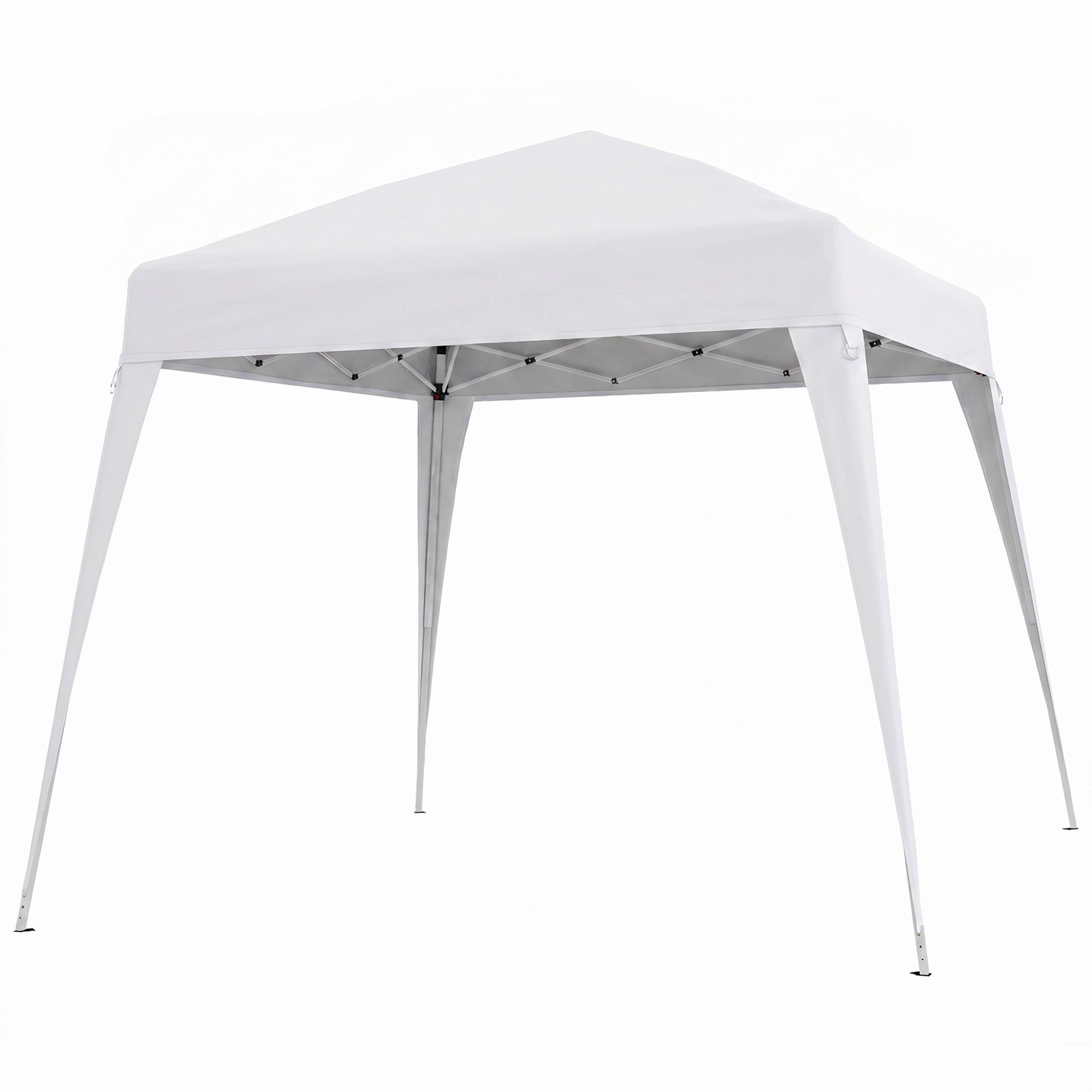 FALTPAVILLON, Grau, Stahl, Oxford - Weiß, Metall (240/250/240cm) - Outsunny