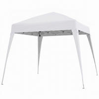 FALTPAVILLON, Grau, Stahl, Oxford - Weiß, Metall (240/250/240cm) - Outsunny