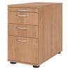 STANDCONTAINER - mit Hängeregistratur 80/42,8/72 cm in Nussbaumfarben Bogengriff (Metall) - Nussbaumfarben, Holzwerkstoff (42.8/72/80cm) - bümö