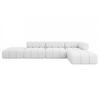 ECKSOFA modulares Sofa Kerru-L2 - 380x190x70 cm Weiß Bouclé - Weiß, Holzwerkstoff/Textil (380/190cm) - ALTDECOR