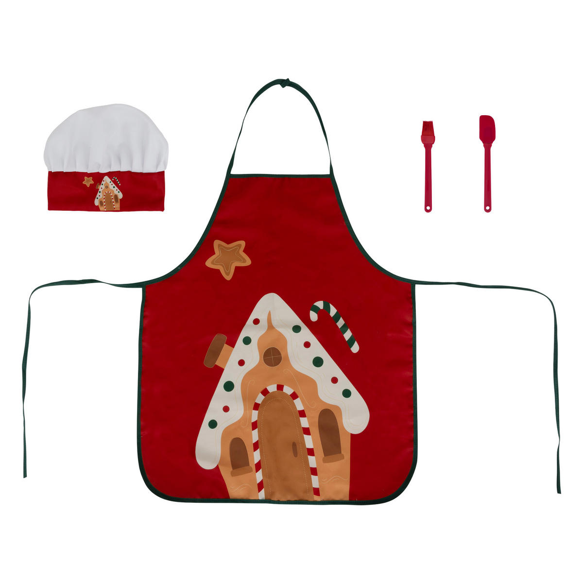 KINDERSCHÜRZE Weihnachtsmotiv 50/60 cm - Rot, Textil (50/50cm) - 5five Simply Smart