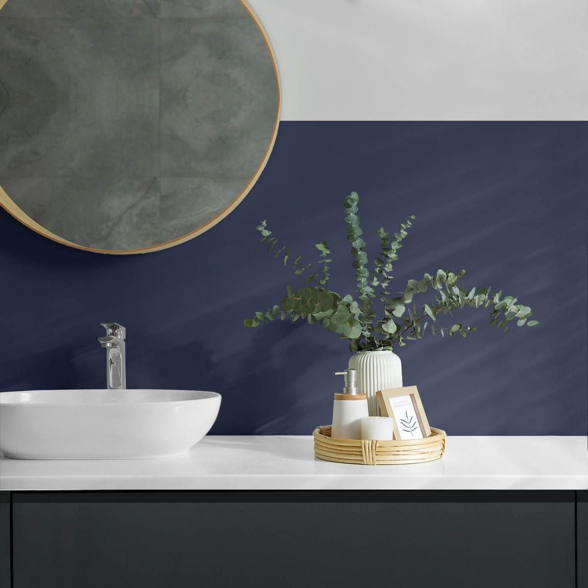 WANDPANEEL 120x60 cm selbstklebend Thalisse - Dunkelblau, Kunststoff (60/1.6/120cm) - Wallfluent