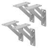 REGALTRÄGER 2er Set - Silberfarben, Metall (12/3/12cm) - ML-DESIGN
