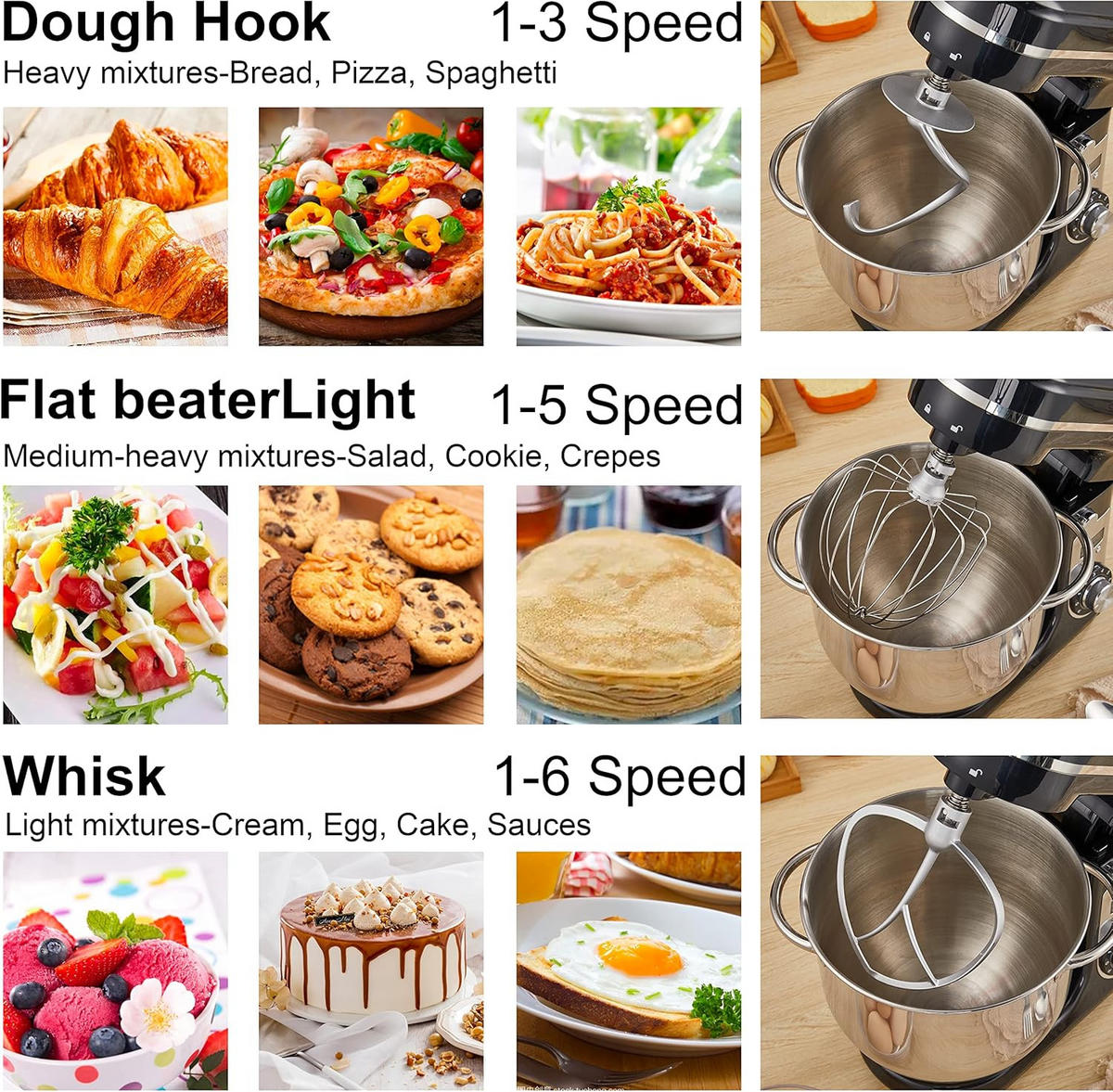 KÜCHENMASCHINE 6-Gang Schwarz - Schwarz, Metall (35.1/31.2/28.5cm) - Kaket