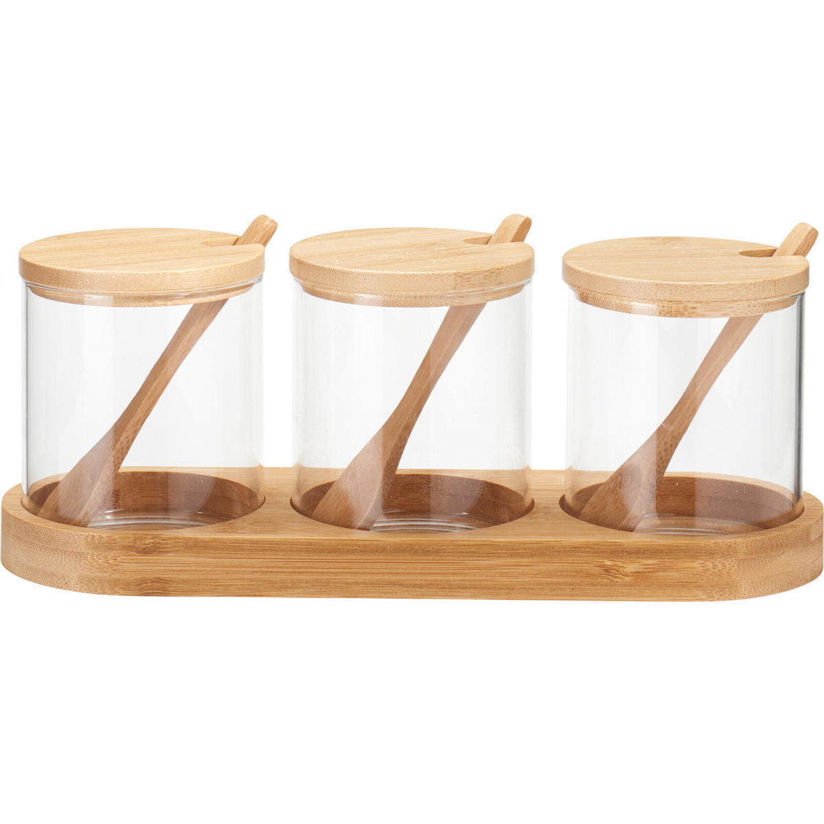 GEWÜRZGLÄSER Yulea 3x Ø 8,5 cm - Braun, Glas (10/10/16cm) - Excellent Houseware