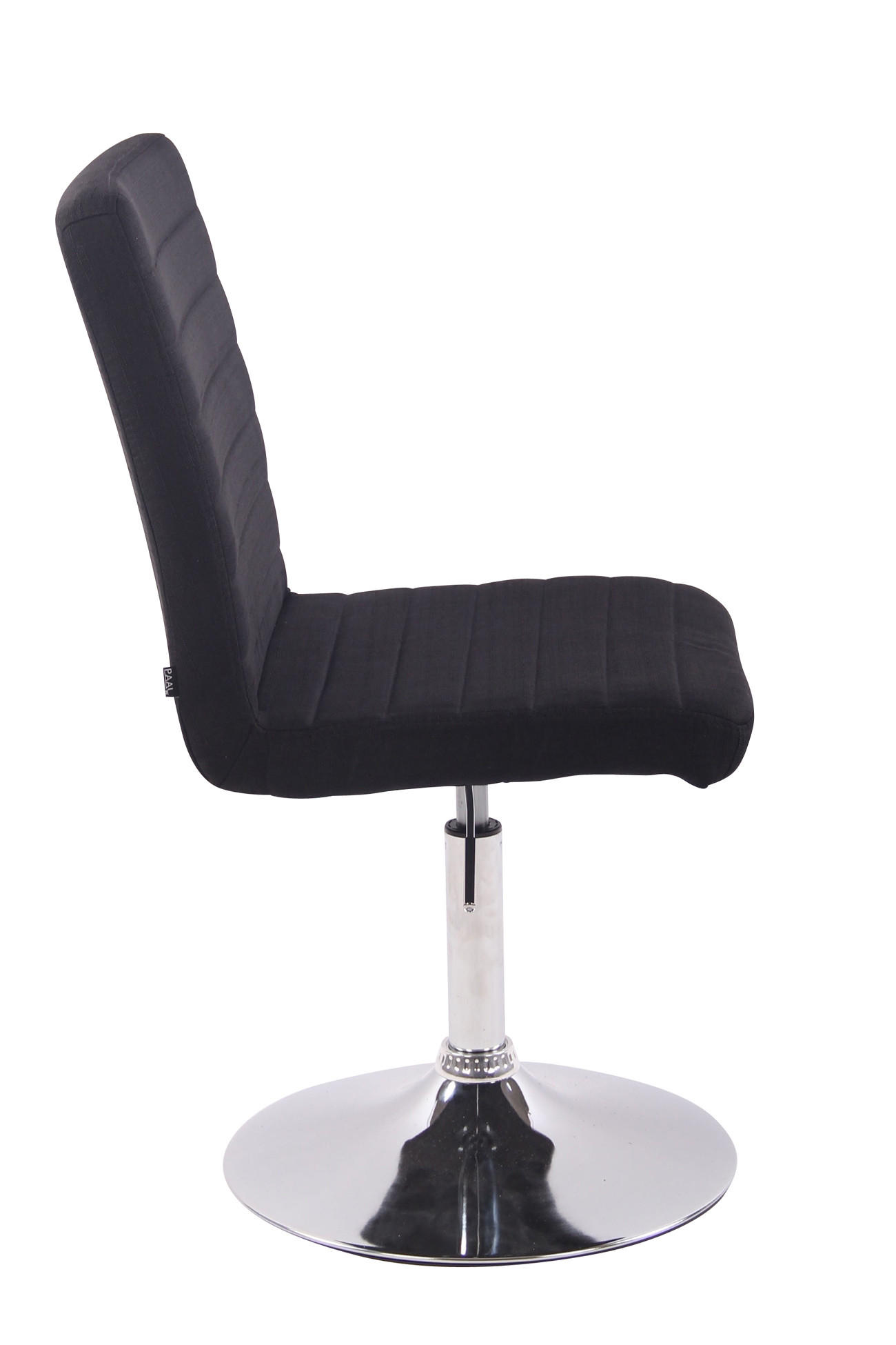 STUHL Stoff schwarz - Chromfarben/Schwarz, Textil/Metall (44/81/60cm) - CLP