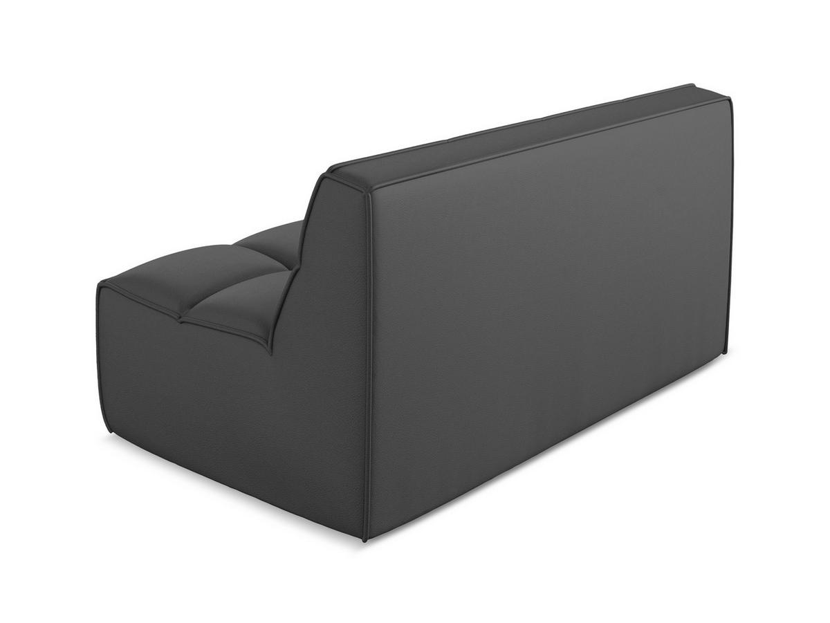 2-SITZER-SOFA Kunstleder Grau - Beige/Schwarz, Leder/Kunststoff (160/75/93cm) - Makamii