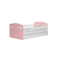 KINDERBETT JULIA mit Schublade ohne Matratze 90/65/184 - Hellrosa, Holzwerkstoff (80/180cm) - RAUMHIRSCH FURNITURE