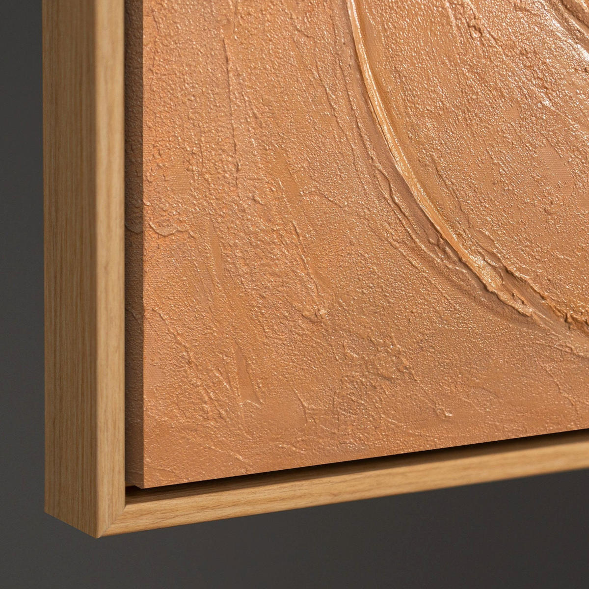 GEMÄLDE Warme Rhythmen Schattenfugenrahmen Eichefarben 120x80 cm - Eichefarben, Holz (120/80cm) - YS-art gallery