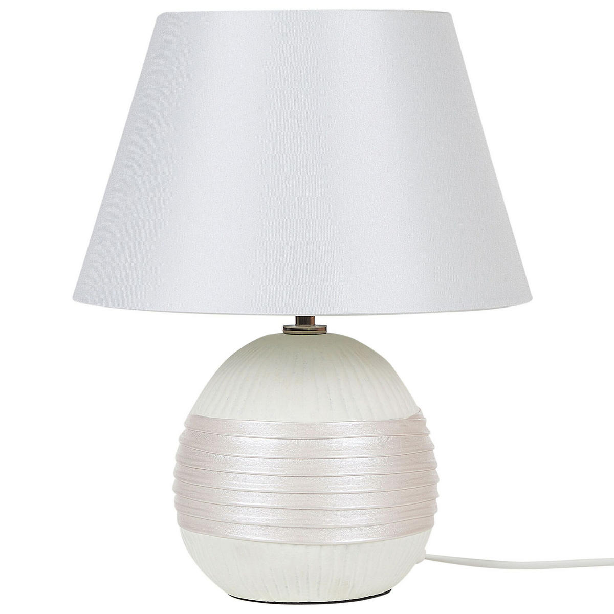 TISCHLAMPE Sado 28/28/37 cm - Weiß, Keramik (28/28/37cm) - Beliani