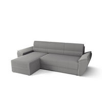 ECKSOFA L REBI L2 Poso 110 Links mit Schlaffunktion, Hellgrau, L-Form - Hellgrau, Textil (251/140cm)