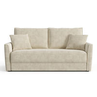 SCHLAFSOFA GERADE Rastergewebe Creme 180cm - Creme, Textil (180/97/93.5cm) - Sia Home