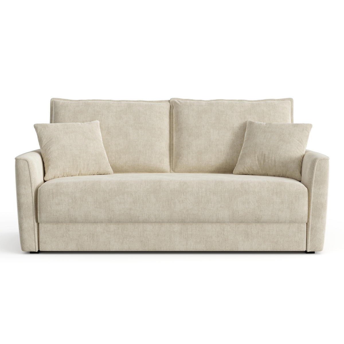 SCHLAFSOFA GERADE Rastergewebe Creme 180cm - Creme, Textil (180/97/93.5cm) - Sia Home