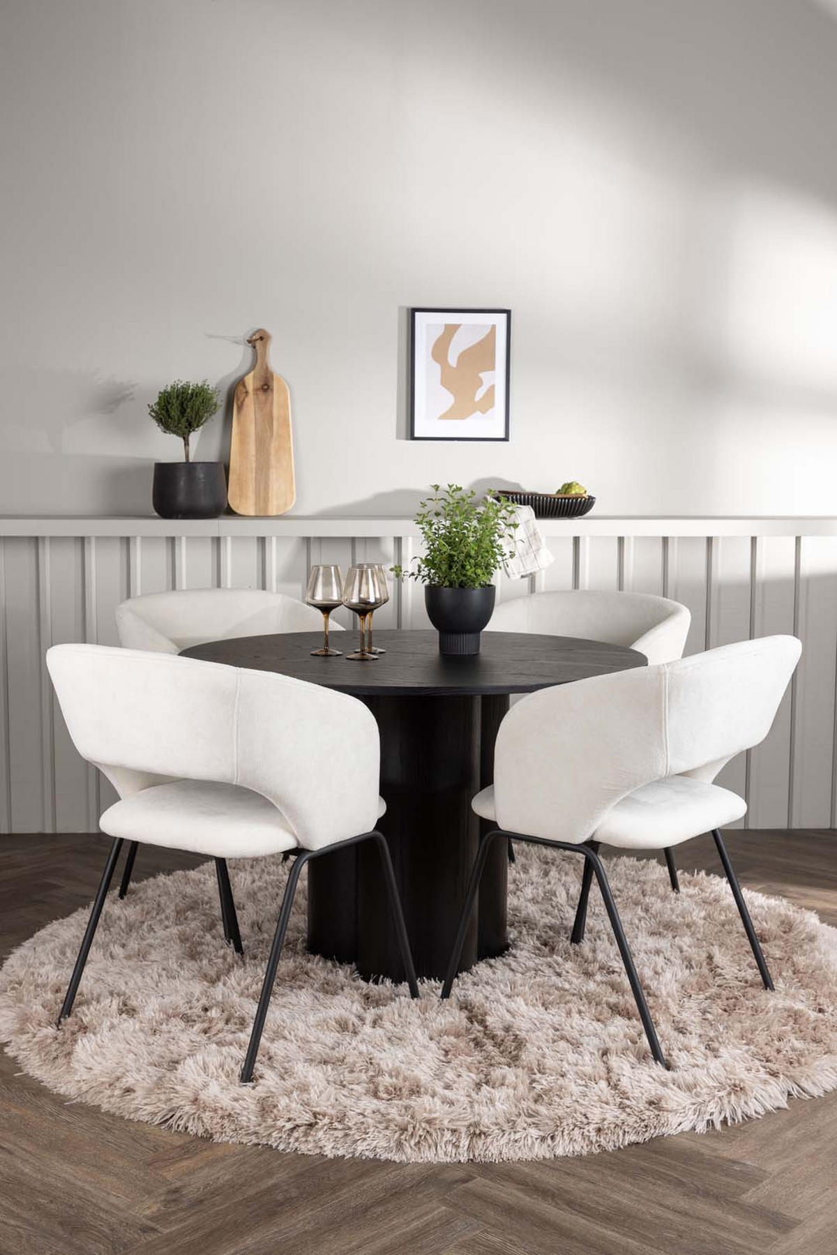 TISCHGRUPPE Schwarz - Schwarz, Holzwerkstoff (110/75/110cm) - ebuy24