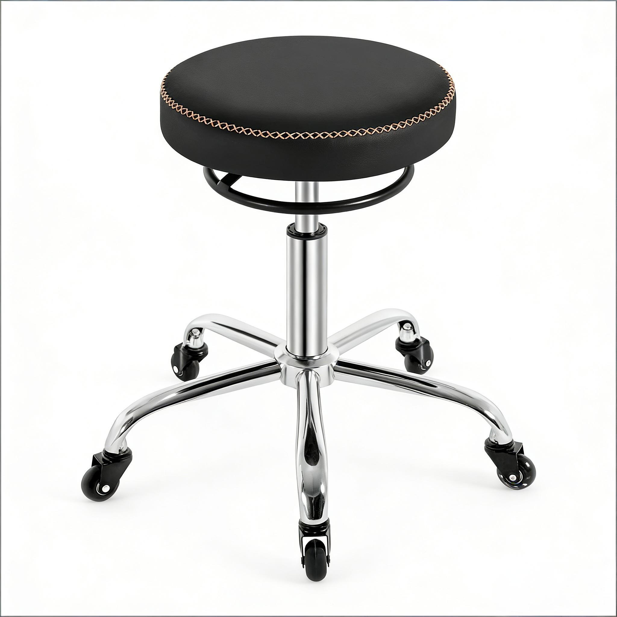 BÜROSTUHL Schwarz 49/49/58 cm - Schwarz, Metall (49/58/49cm) - PANGIVO