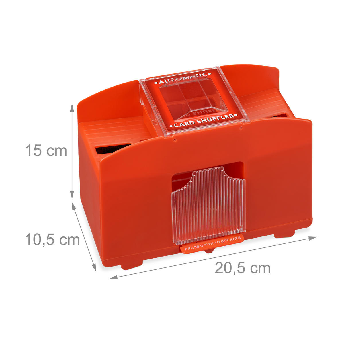 KARTENMISCHMASCHINE - Rot, Kunststoff (20.5/10.5cm) - Relaxdays