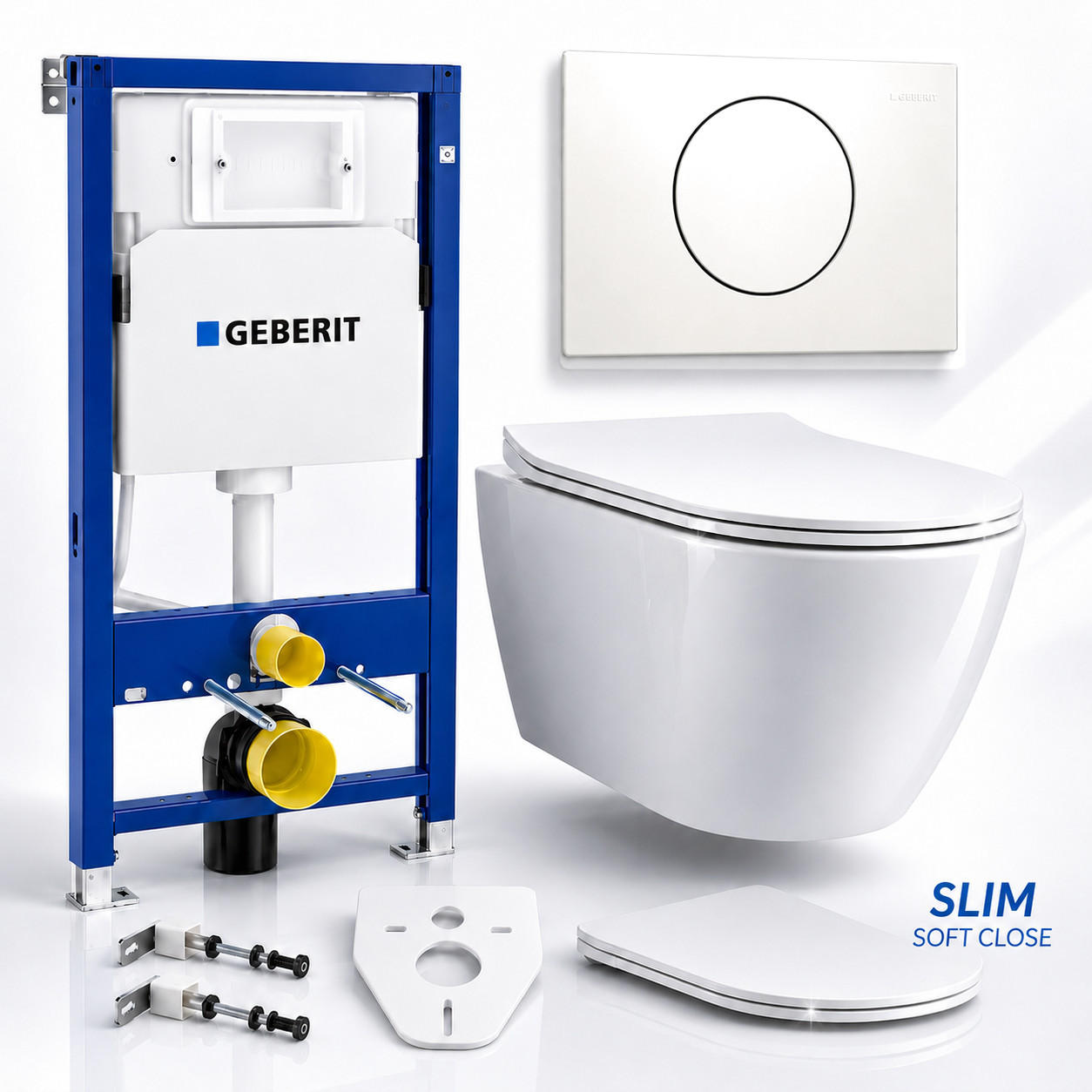 bad land Wc-Set Weiß 50x112x48.5 cm