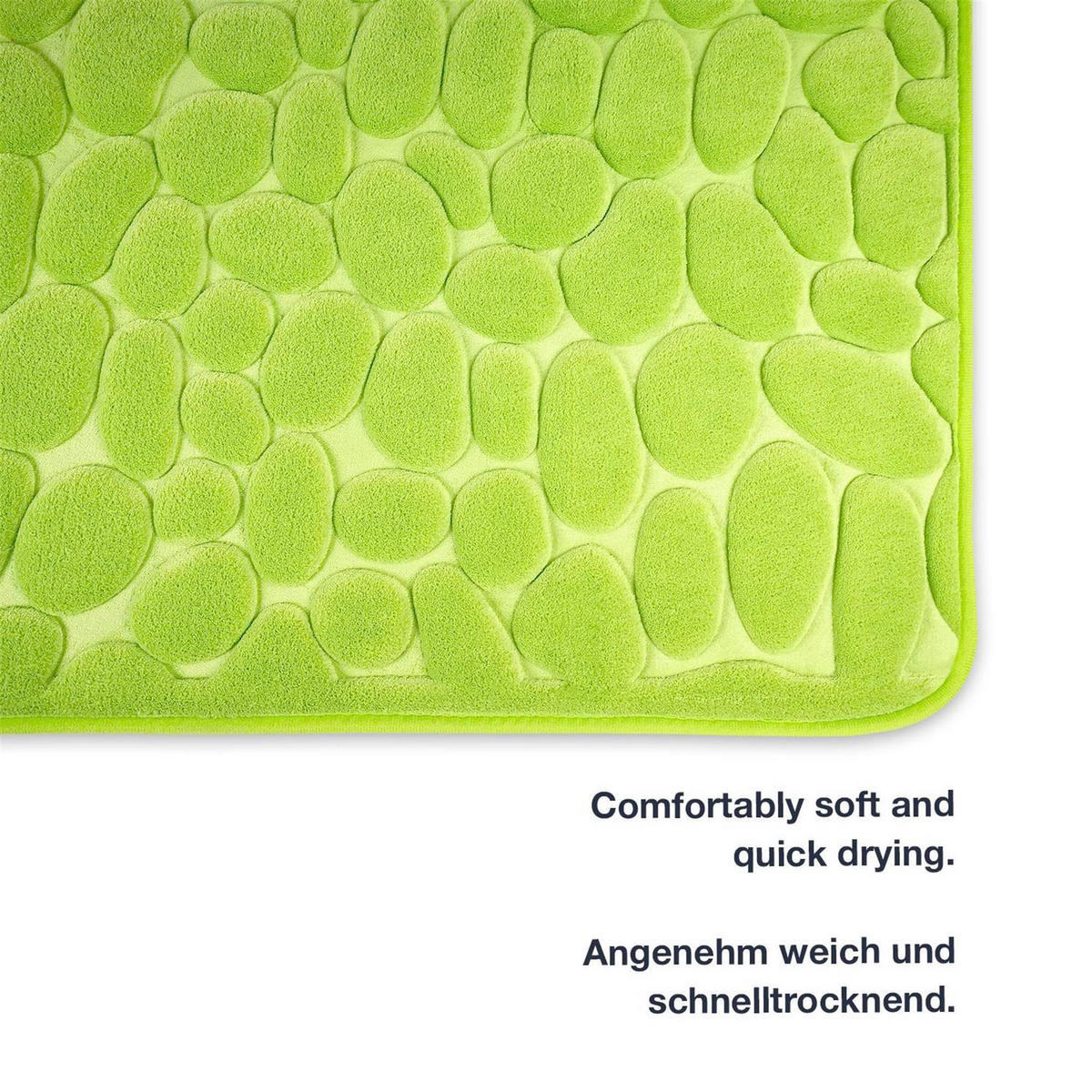 MEMORYSCHAUM BADEMATTE LONDON - Grün, Textil (50/80cm) - WohnDirect