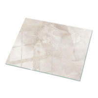 TISCHPLATTE 80x60 cm Marmorstruktur mit Textur - Creme, Glas (80/60/0.4cm) - TULUP