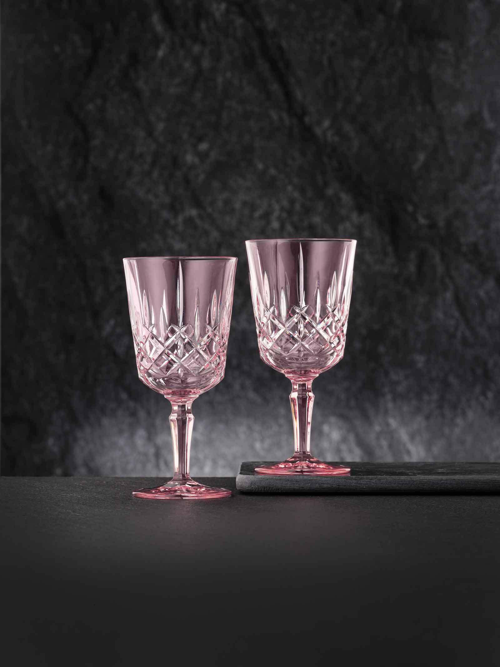 COCKTAIL- / WEINGLÄSER Noblesse Colors Rosé 355 ml 6er Set - Rosa, Glas (0.355L) - Nachtmann