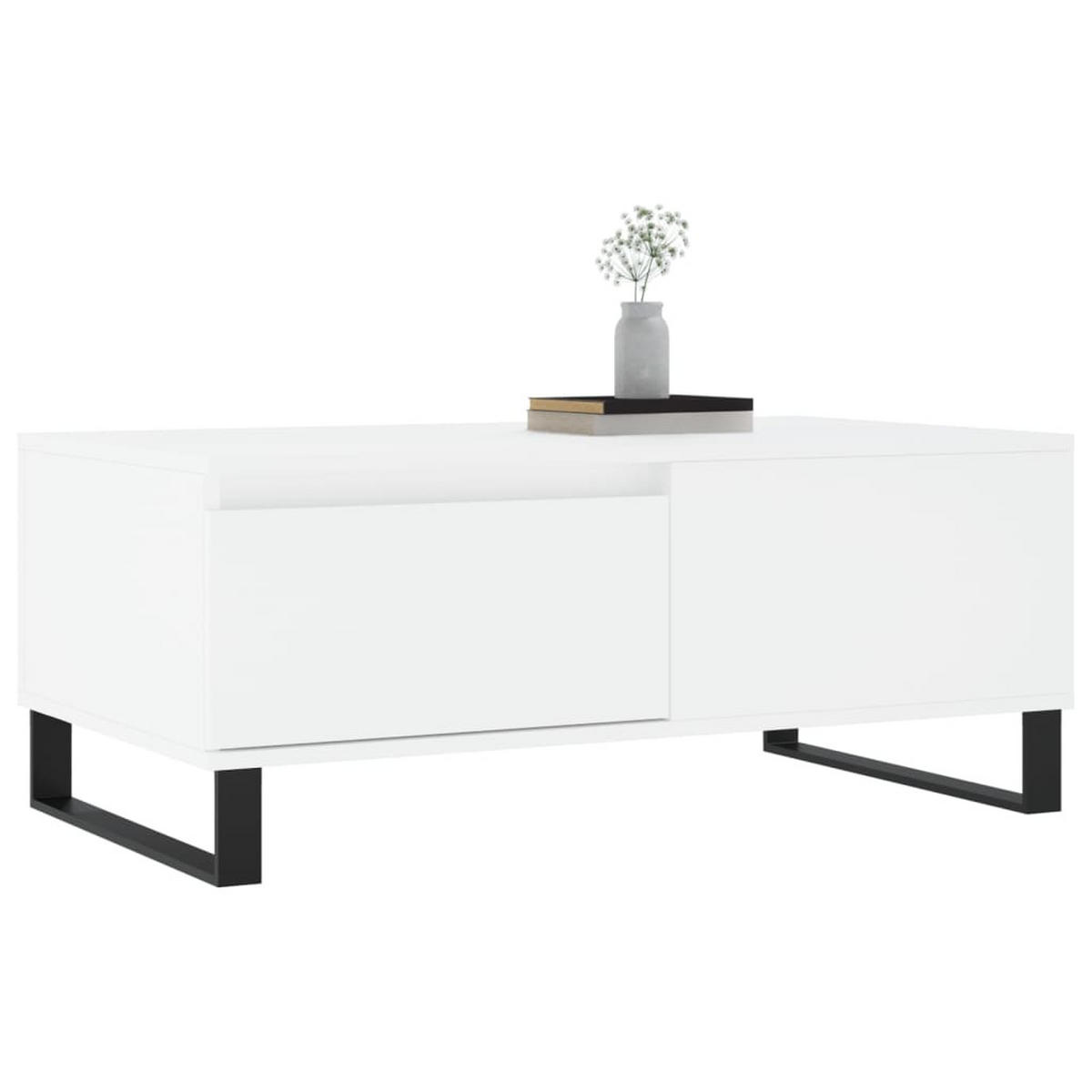 COUCHTISCH Weiß 90x50x36,5 cm Holzwerkstoff - Weiß, Holzwerkstoff (90/50/36.5cm) - furnicato