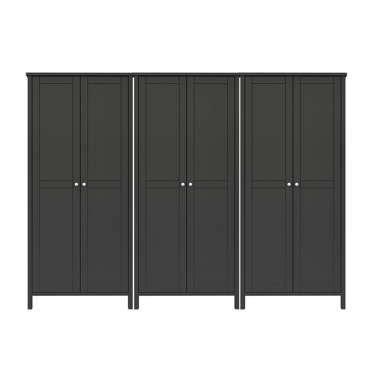 KLEIDERSCHRANK Tromsø Mokka lackiert 267/50/195 cm - Mokka, Holzwerkstoff (267/195/50cm) - ebuy24