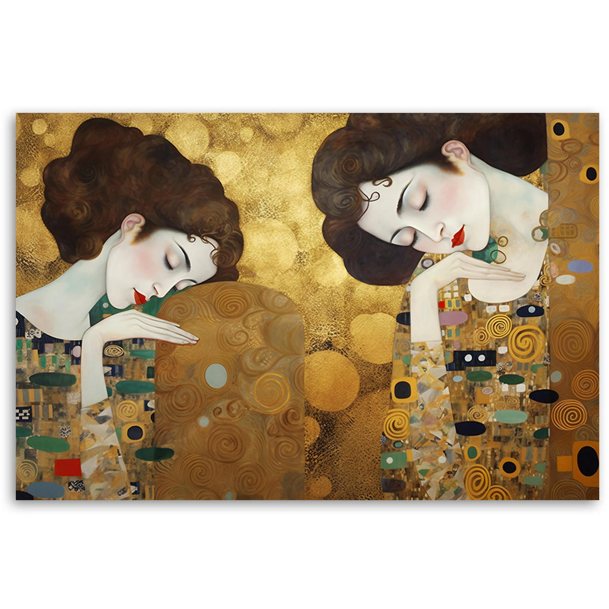 KUNSTDRUCK Gold 60/40 cm - Goldfarben, Textil (60/40cm) - KUNSTLOFT