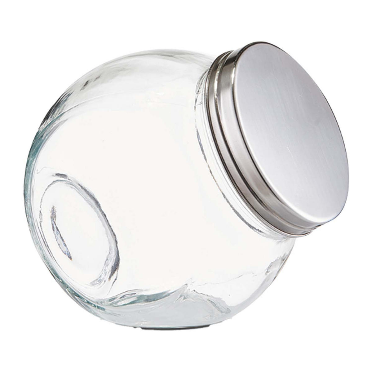 VORRATSGLAS 12 Stück Candy, Edelstahldeckel - 12 x 8,5 x 12,5 cm - Transparent, Glas (8.5/12.5/12cm) - Zeller Present