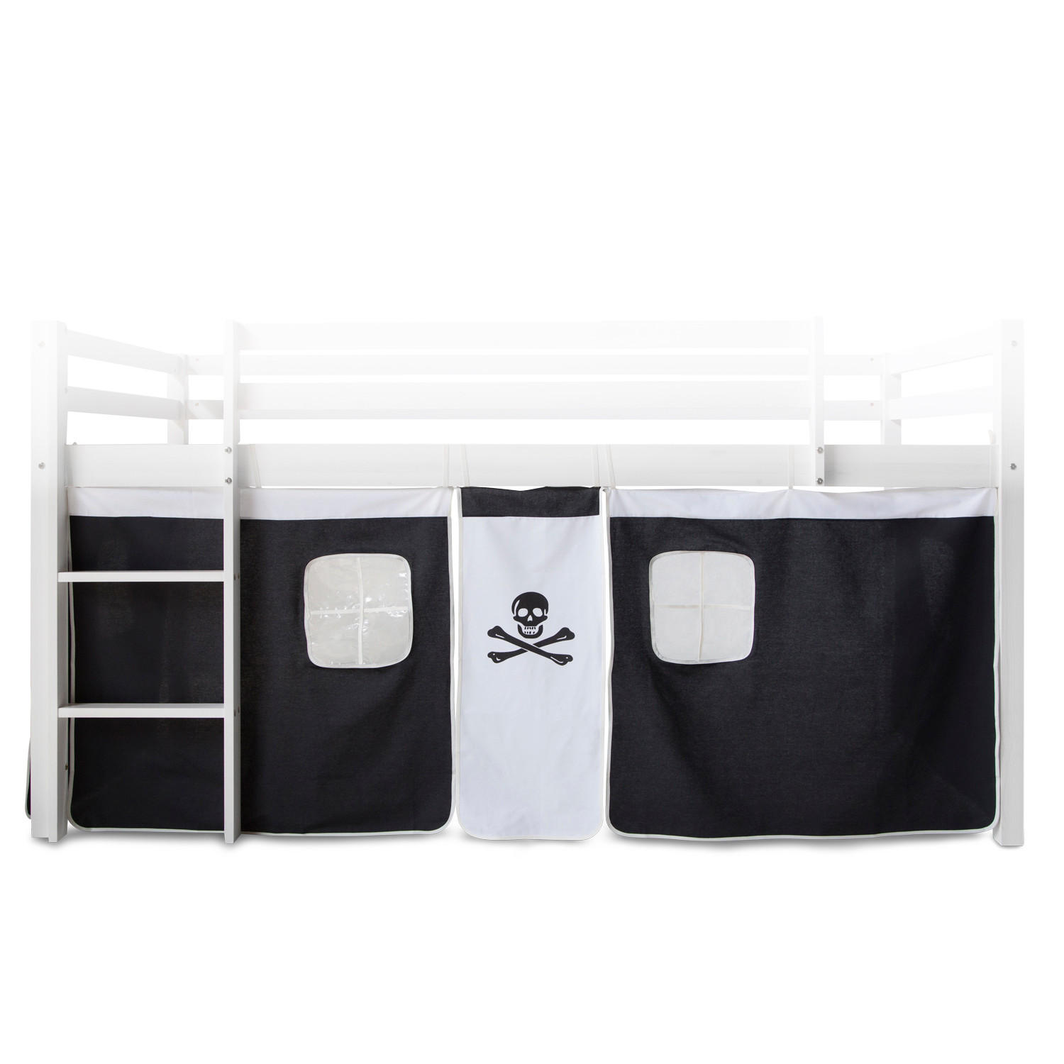 VORHANG für Hochbett Pirat - Weiß, Textil (197/86/1cm) - Homestyle4u