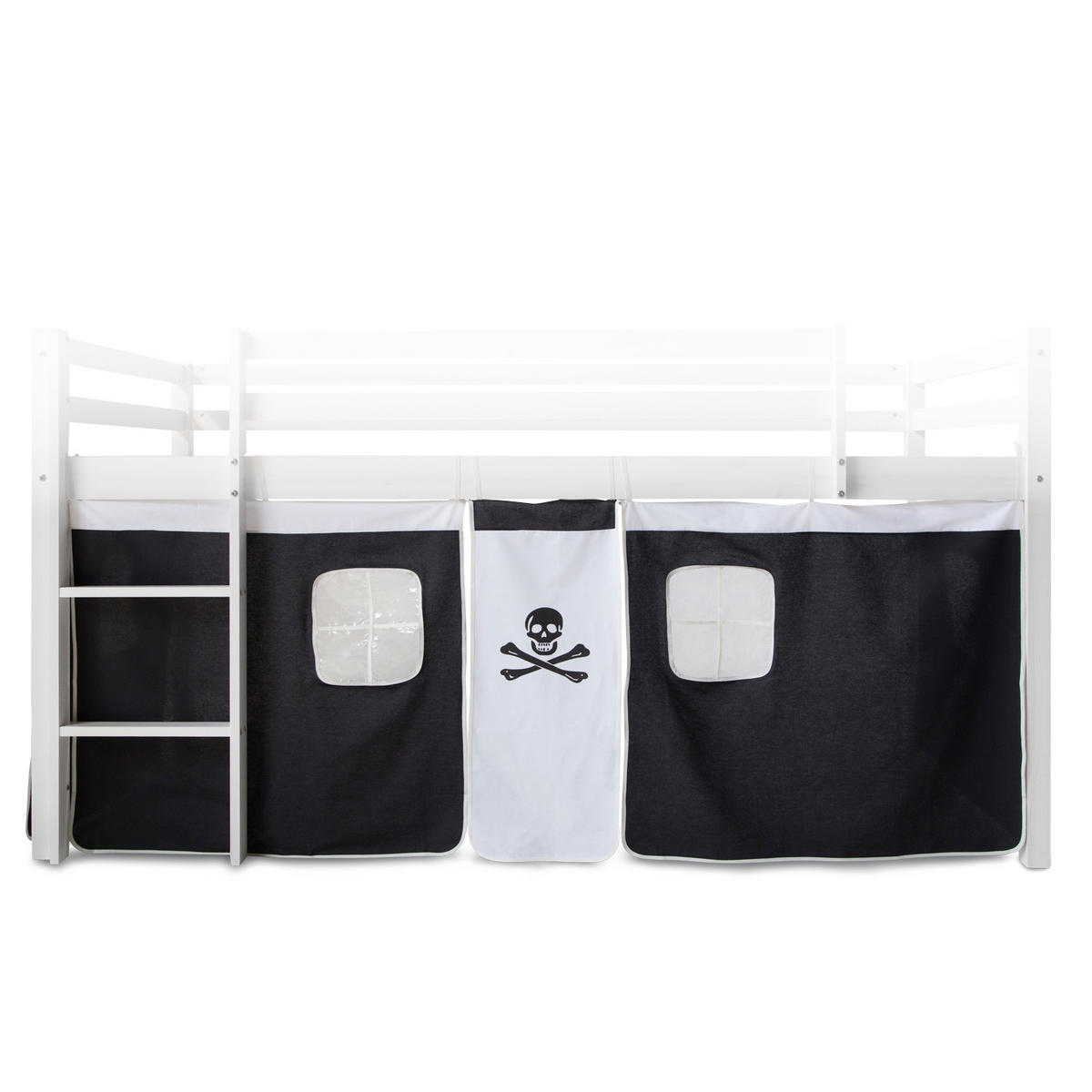 VORHANG für Hochbett Pirat - Weiß, Textil (197/86/1cm) - Homestyle4u