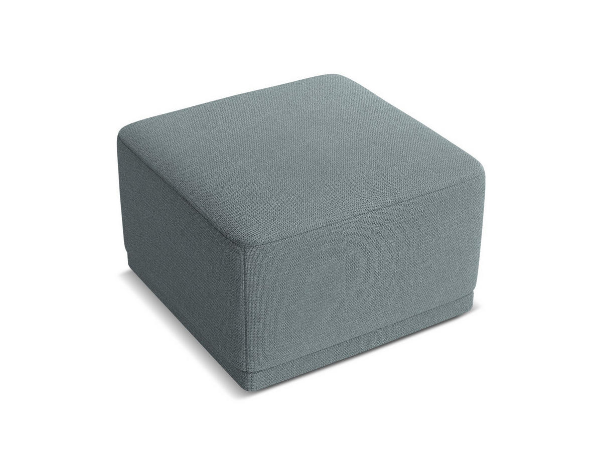 POUF Chenille Stoff Blau - Blau/Blaugrau, Kunststoff/Textil (65/40/65cm) - Makamii