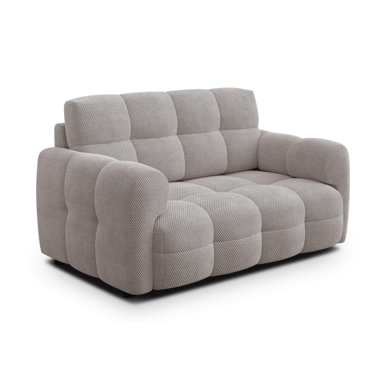 SOFA MELLOW 2-Sitzer, beige - Beige/Schwarz, Holz/Textil (153/87/98cm) - Courtois Laville