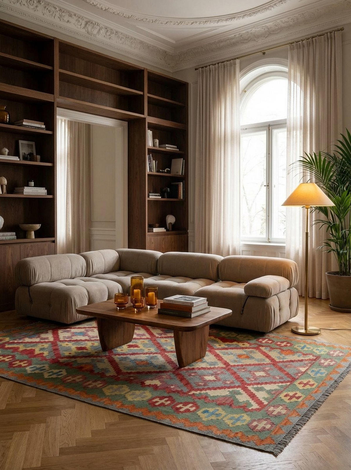 HANDWEBTEPPICH Kelim Gashgai Rot 197/158 cm Schurwolle - Rot, Textil (158/197cm) - Looma