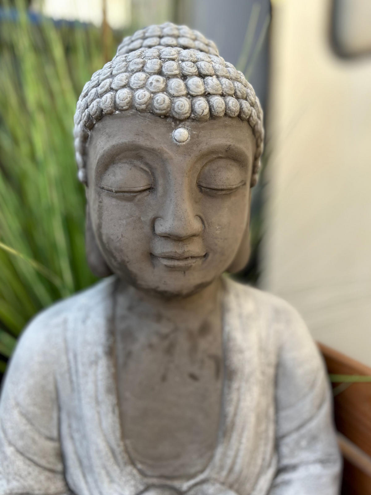 STEINFIGUR Buddha Shiva XL frostfest Steinguss - Grau, Stein (28/48/27cm) - stoneandstyle