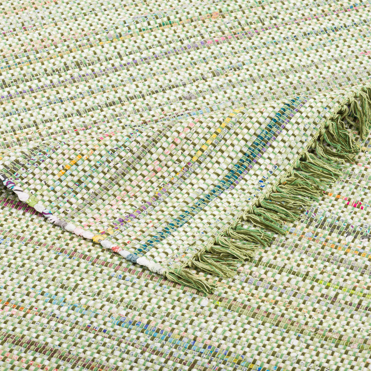 BAUMWOLLE NATUR TEPPICH CAYENNE - Grün, Textil (140/200cm) - Pergamon