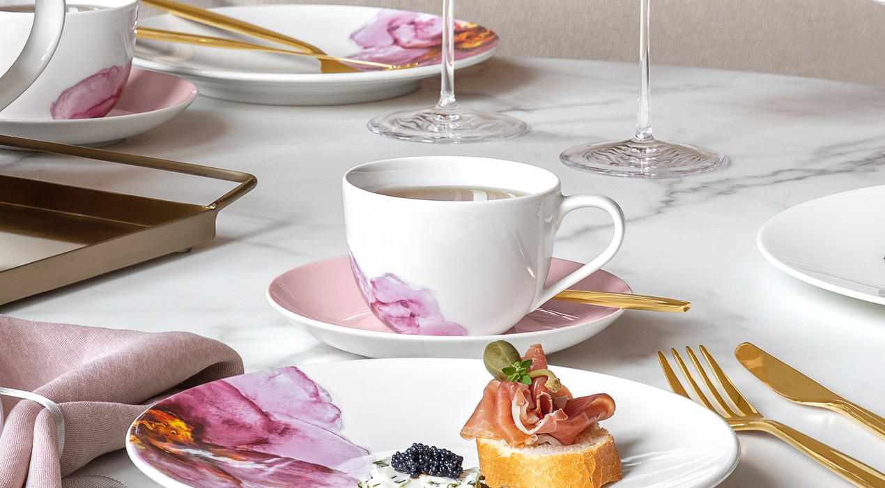 Geblümte Jumbotasse