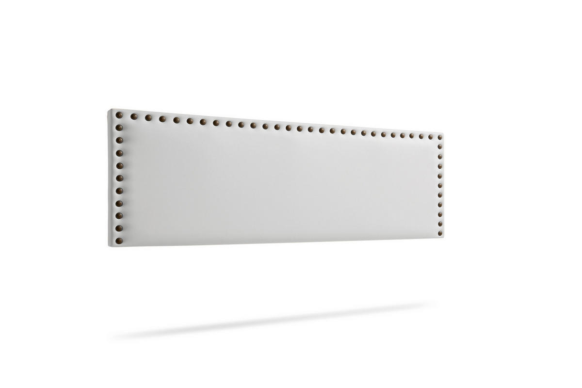 KOPFTEIL gepolstert MODENA Kunstleder 100x55x8 cm - Weiß - Moonia - Weiß, Holz (100/8/55cm)