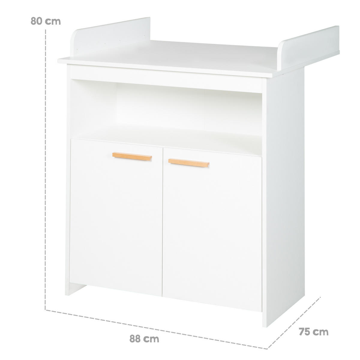 BABYZIMMER-SET Anton, 3-teilig - Weiß, Holzwerkstoff (78.5/80/142cm) - Roba
