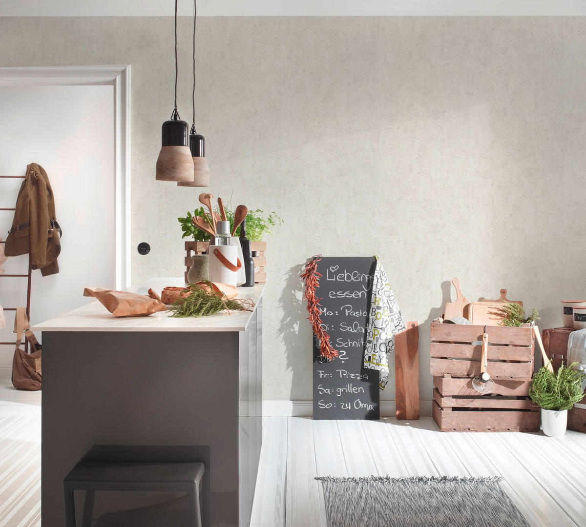 VLIESTAPETE Grau 53/1005 cm - Grau, Textil (53/1cm) - KUNSTLOFT