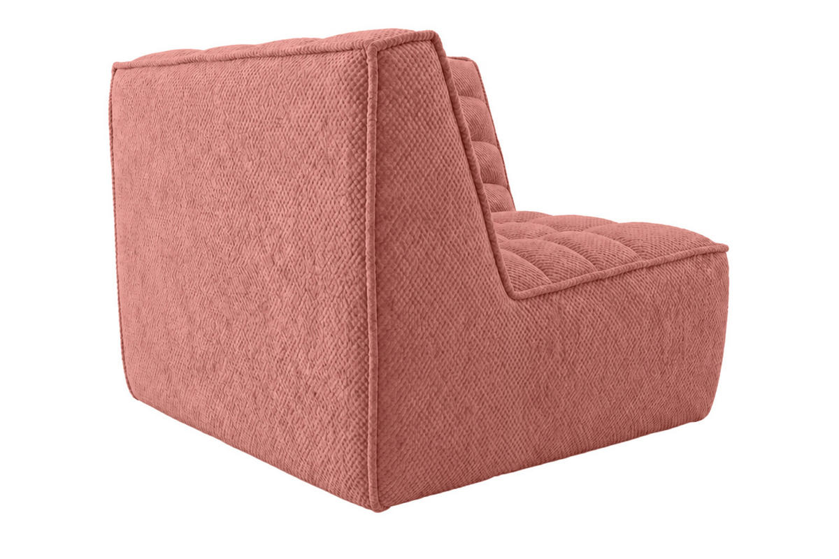 ROHOVÝ MODUL, plyšová tkanina Pop, Růžová, LAZY - růžová, dřevo (93/76/93cm) - Kaiser Möbel