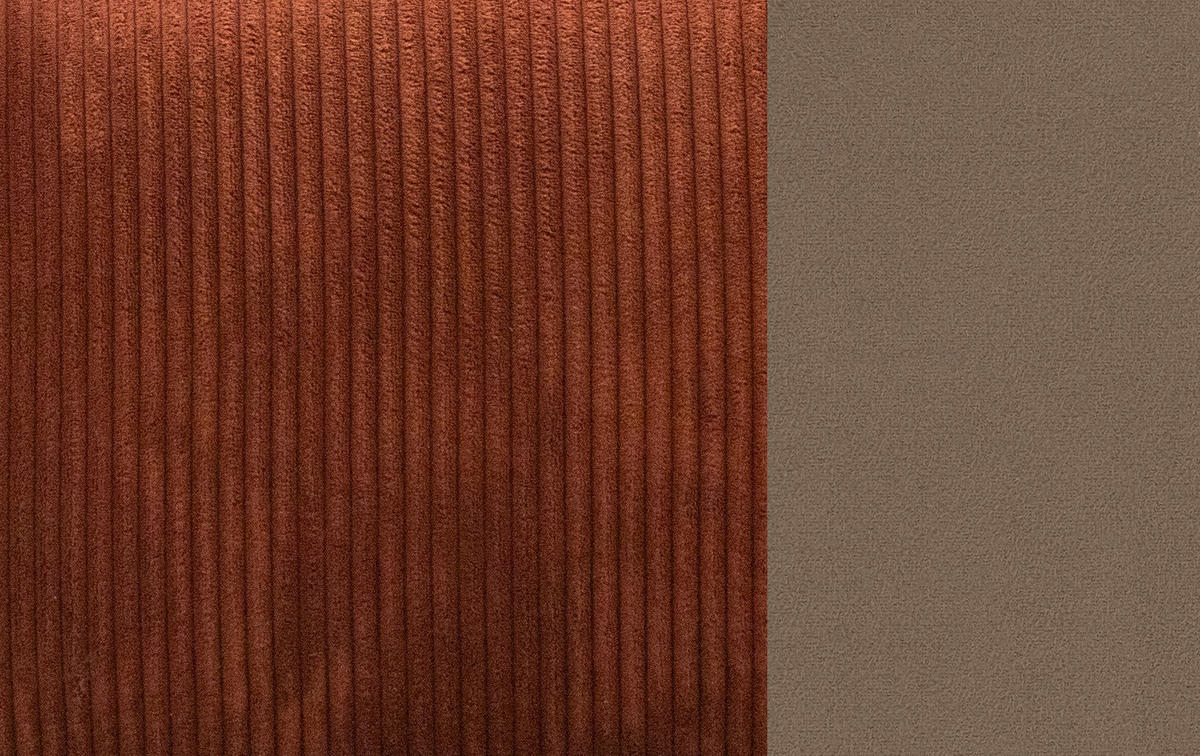 ECKSOFA TAUER 3-Sitzer, orange - Schwarz/Orange, Holzwerkstoff/Kunststoff (173/206cm) - Courtois Laville