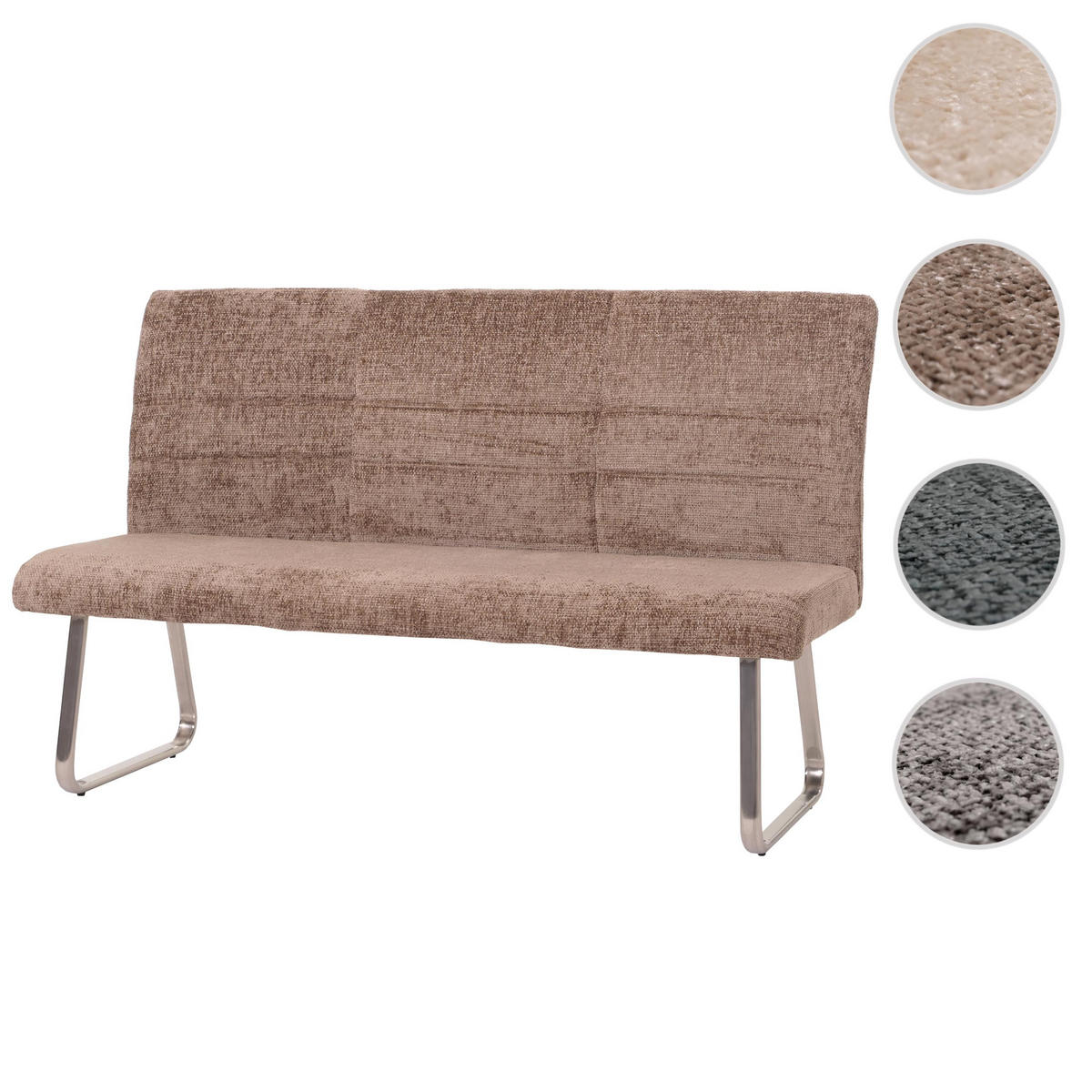 SITZBANK Braun - Braun, Textil (160/100/65cm) - MCW