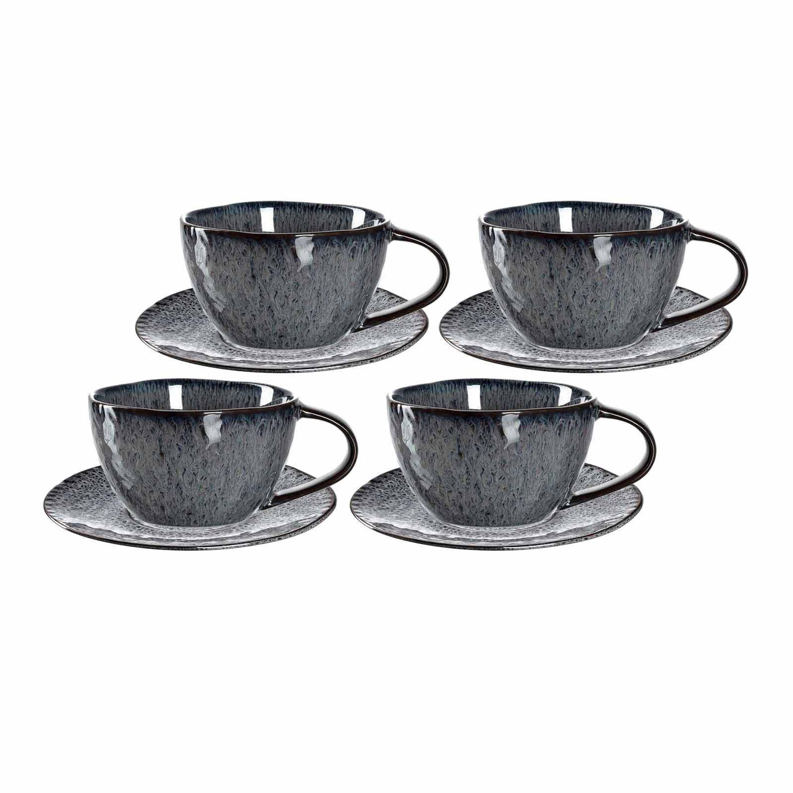 CAPPUCCINOTASSEN Matera Anthrazit 180 ml 4er Set - Anthrazit, Keramik (0.29L) - Leonardo Living