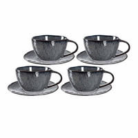 CAPPUCCINOTASSEN Matera Anthrazit 180 ml 4er Set - Anthrazit, Keramik (0.29L) - Leonardo Living