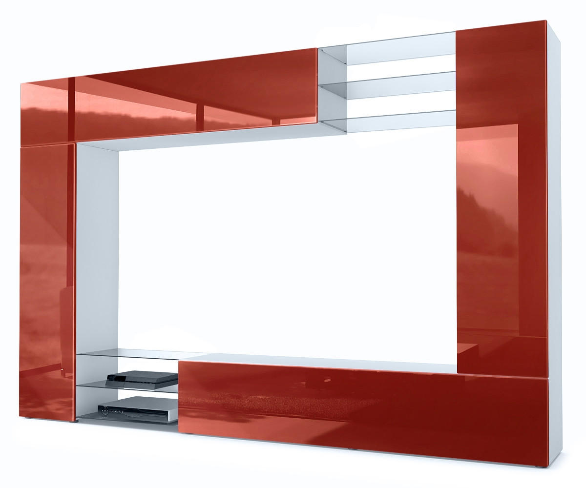Vladon Wohnwand Bordeaux 262x182.5x39 cm