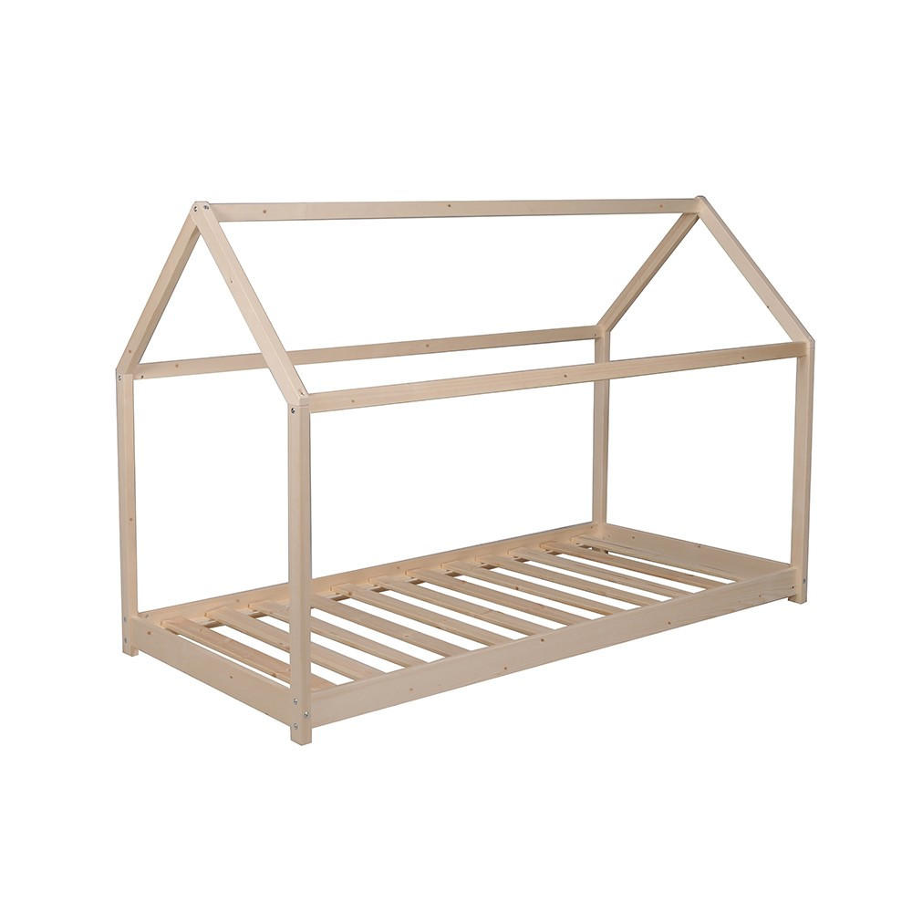 HAUSBETT PANDA mit Lattenrost / Kinderbett 90x200 cm - Naturholz - Naturfarben, Holz (90/200cm) - Weber Industries