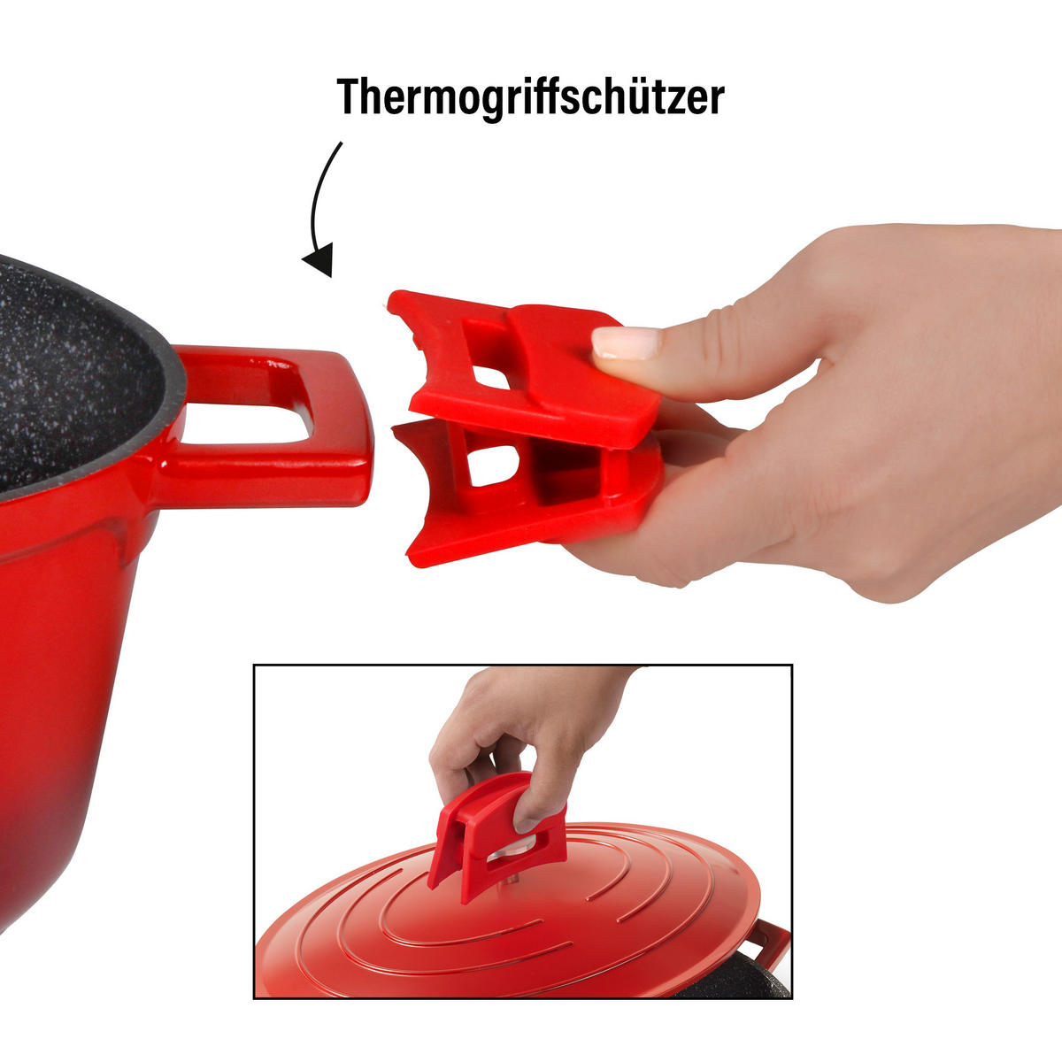 GOURMET BRÄTER 32cm 6,6L Rot - Rot, Metall (25/32/12cm) - Stoneline