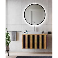 BADMÖBEL-SET 2-TLG. Lucca-107 - Braun, Holzwerkstoff (101/200/46cm) - Lomado